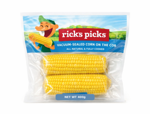 Vacuum-sealed corn on the cob