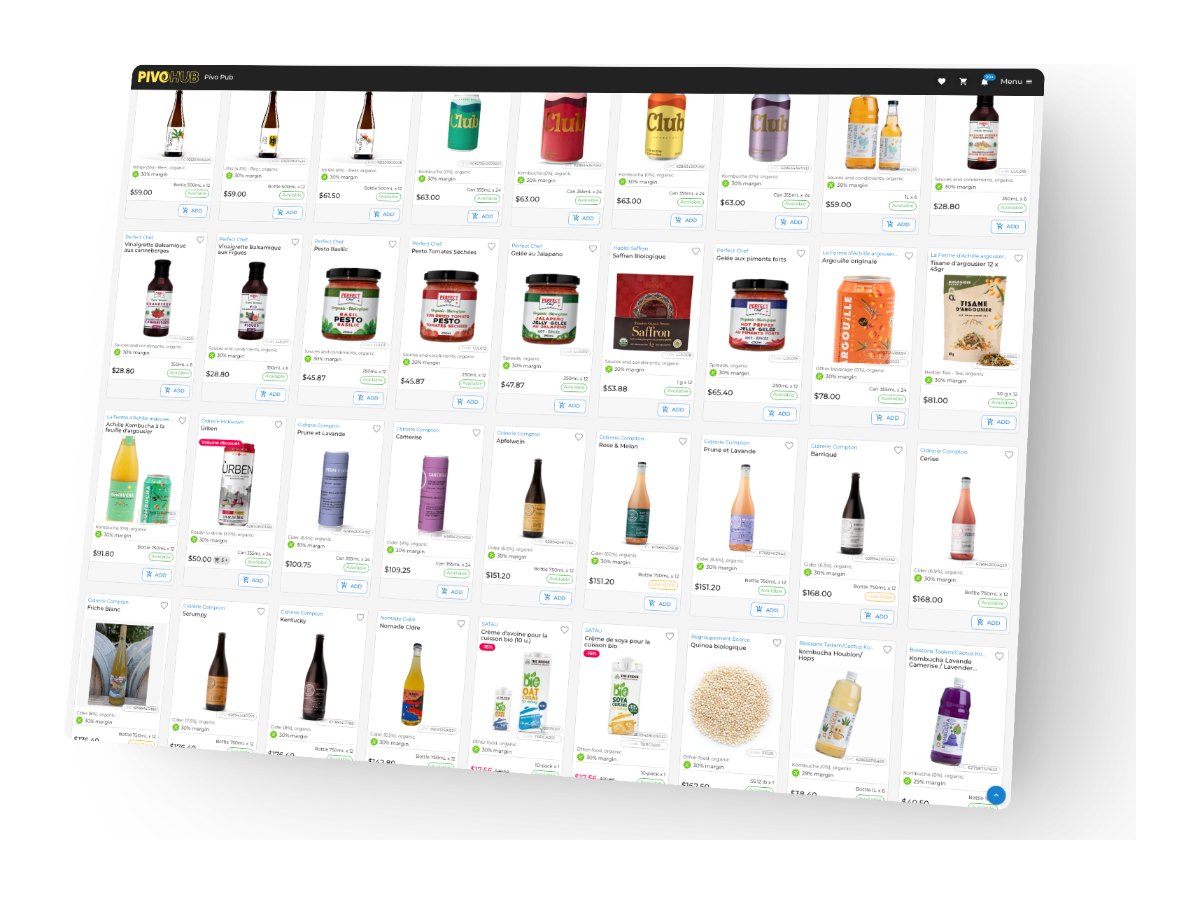 B2B marketplace for ordering from food producers